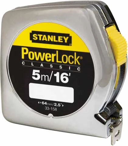 Stanley 0-33-158 Mètre Ruban Powerlock 5m/16' - 19mm 3 Stanley 0-33-158 Mètre Ruban Powerlock 5m/16' - 19mm