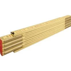Stabila Mètre Pliant 01104 Règle Pliante En Bois 2M Type 607 Jaune Clair