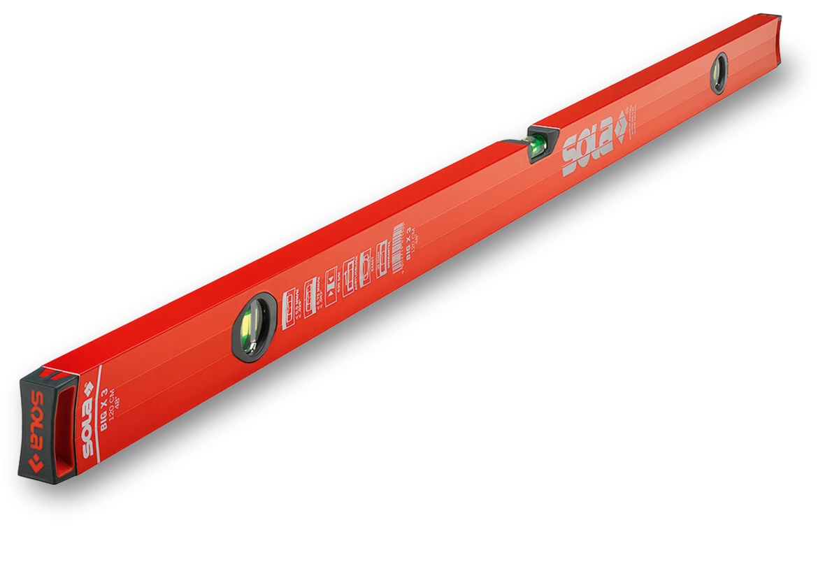 Sola 01373401 BIGX3/120 Niveau à Bulle En Aluminium Profil X 120 Cm (3 Flacons) 3 Sola 01373401 BIGX3/120 Niveau à Bulle En Aluminium Profil X 120 Cm (3 Flacons)