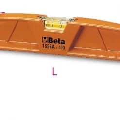 Beta Niveau à Bulle 016960105 1696A 500 Niveaux à Bulle En Aluminium Moulé Sous Pression, Avec Une Surface De Mesure Rectifiée Et Deux Fioles Incassables, Précision : 1 Mm/m