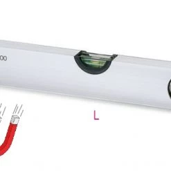 Beta Niveau à Bulle 016960204 1696B 400 Niveaux à Bulle En Aluminium Profilé Anodisé 2 Fioles Incassables, Précision : 1 Mm/m
