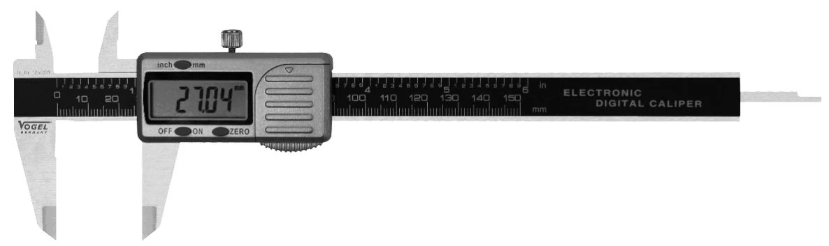 Vogel 202011 Pied à Coulisse Numérique Acier Inoxydable 150mm DIN 862 3 Vogel 202011 Pied à Coulisse Numérique Acier Inoxydable 150mm DIN 862