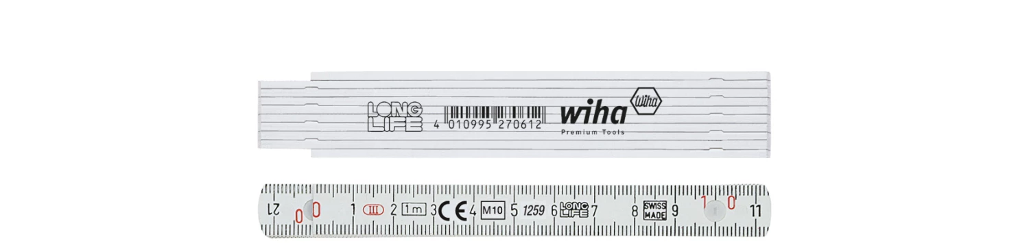 Wiha Mètre Pliant Règle Pliante Longlife® 1 M Métrique, 10 Pièces (27062) Blanc 3 Wiha Mètre Pliant Règle Pliante Longlife® 1 M Métrique, 10 Pièces (27062) Blanc